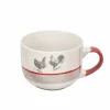 Jumbo en porcelaine esprit campagne motif poule 47 cl^Gifi Discount