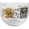 Jumbo en verre 70 cl transparent motif Menu Café^Gifi Sale