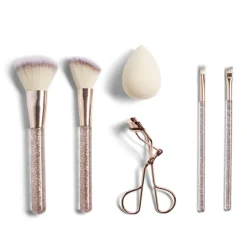 Online Gifi Kit accessoires maquillage 6 pièces beige ou rose - 2 coloris