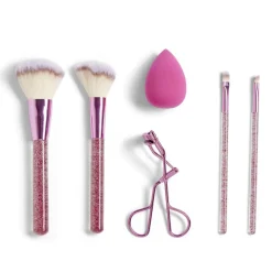 Online Gifi Kit accessoires maquillage 6 pièces beige ou rose - 2 coloris