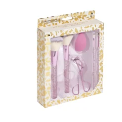 Online Gifi Kit accessoires maquillage 6 pièces beige ou rose - 2 coloris