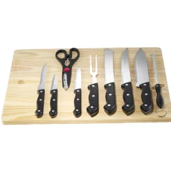 Kit de découpe avec planche en bois et 9 ustensiles^Gifi Clearance