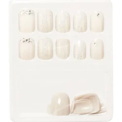 Hot Gifi Kit de faux ongles effet strass diamant