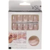Hot Gifi Kit de faux ongles en acrylique rose clair effet miroir