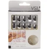 New Gifi Kit de faux ongles en acrylique gris effet miroir