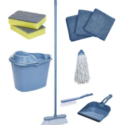 Nettoyage Et Entretien|Gifi Kit de ménage complet 11 pièces