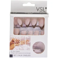 New Gifi Kit faux ongles French manucure marron x24