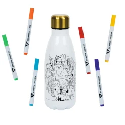 Kit gourde isotherme 350mL à colorier avec 6 marqueurs^Gifi Hot