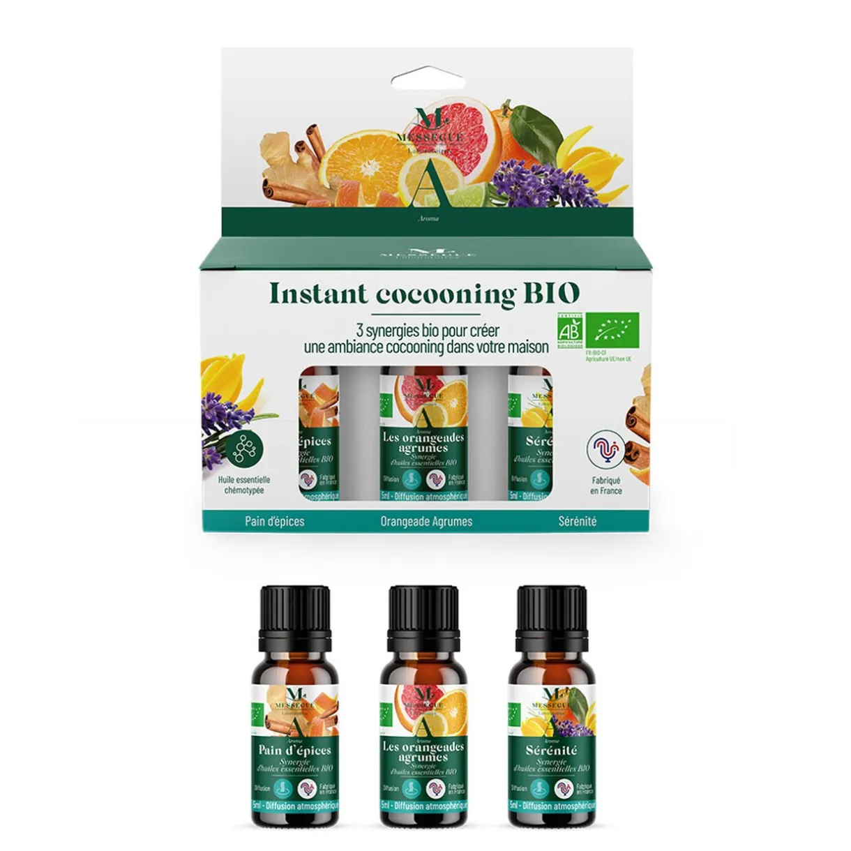 Sale Gifi kit Huile essentielle Mességué noël synergie bio 5ml x3