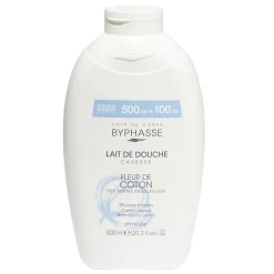 New Gifi Lait de douche Byphasse caresse fleur de coton pH neutre 600ml