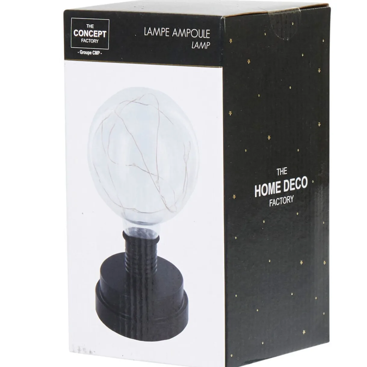 Hot Gifi Lampe ampoule transparent et noir