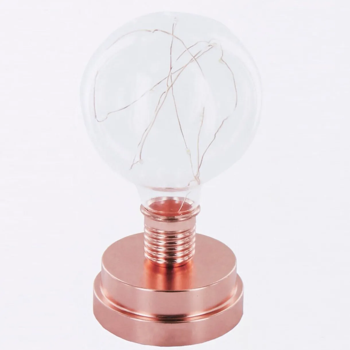 Gifi Lampe ampoule transparent et cuivre