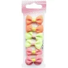 Sale Gifi Élastique à cheveux avec noeud fantaisie orange vert rose x6