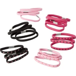 Best Gifi Élastique latex uni imprimé noir rose x20