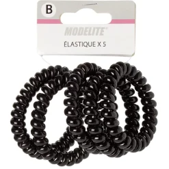 Online Gifi Élastique spirale noir brillant x8