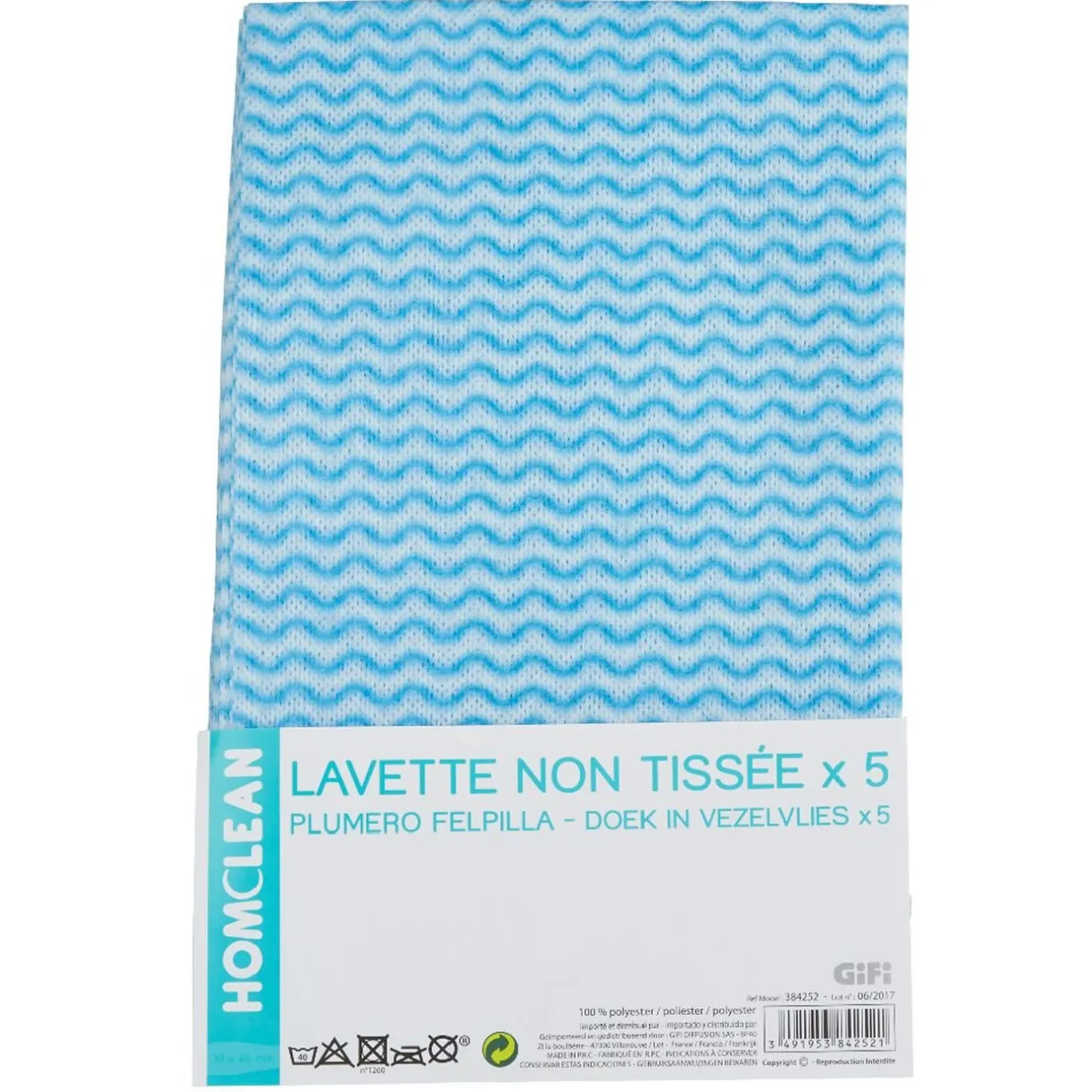 Nettoyage Et Entretien|Gifi Lavette en polyester non tissée x5