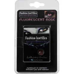 Hot Gifi Lentille fantaisie UV phosphorescent rose pour 1 jour
