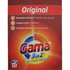 Entretien Du Linge|Gifi Lessive poudre Gama Original 2,925 kg - 45 lavages