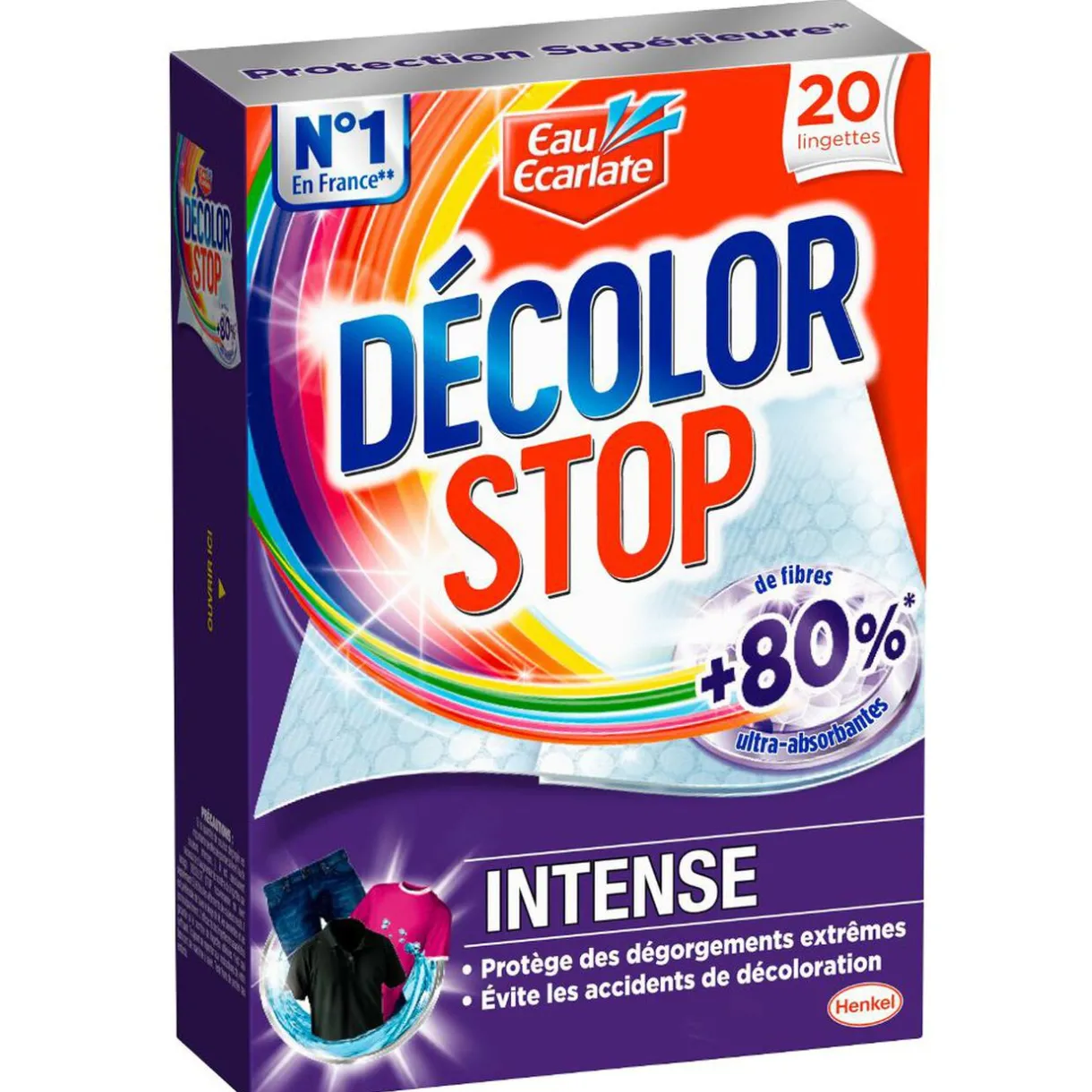 Entretien Du Linge|Gifi Lingette Décolor Stop Eau Ecarlate anti décoloration Intense x20