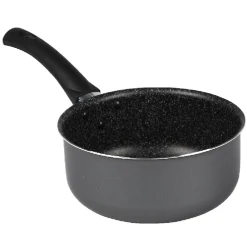 Lot 1 poêle + 1 casserole aluminium effet pierre^Gifi