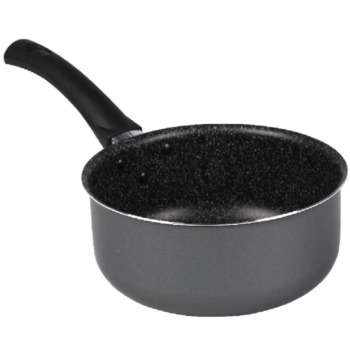 Lot 1 poêle + 1 casserole aluminium effet pierre^Gifi