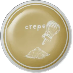 Lot de 4 assiettes à dessert porcelaine design crêpes^Gifi