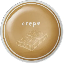 Lot de 4 assiettes à dessert porcelaine design crêpes^Gifi