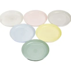 Lot de 6 assiettes en plastique réutilisable^Gifi Best