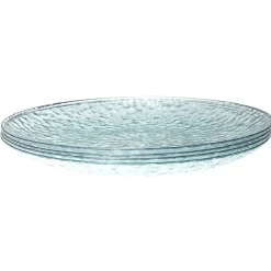 Lot de 4 assiettes plates rondes en plastique effet martelé^Gifi Sale