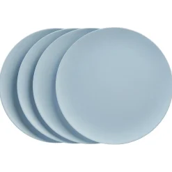 Lot de 4 assiettes plates en bambou bleu^Gifi Sale