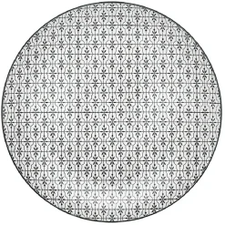 Lot de 4 assiettes plates motif géométrique en céramique^Gifi Outlet