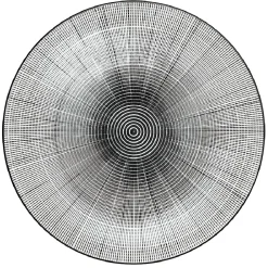 Lot de 4 assiettes plates motif géométrique en céramique^Gifi Outlet