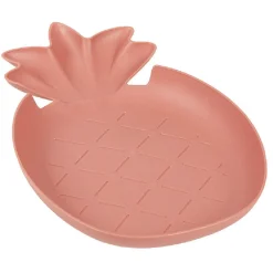 Lot de 3 assiettes plates en plastique forme ananas^Gifi Discount
