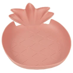 Lot de 3 assiettes plates en plastique forme ananas^Gifi Discount