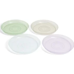 Lot de 4 assiettes pour enfant Ø18,5cm plastique coloré^Gifi Outlet