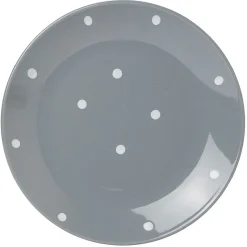 Lot de 4 assiettes rondes plates céramique déco pois^Gifi Clearance