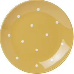 Lot de 4 assiettes rondes plates céramique déco pois^Gifi Clearance