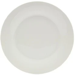 Lot de 10 assiettes rondes plates céramique uni blanc^Gifi Clearance
