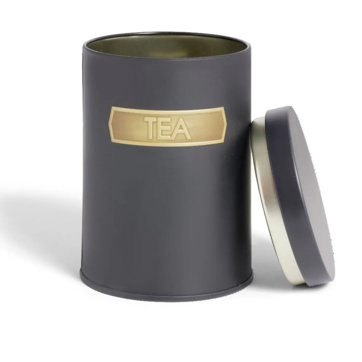 Lot de 3 boîtes alimentaires acier noir et doré Ø9xH12cm^Gifi Discount