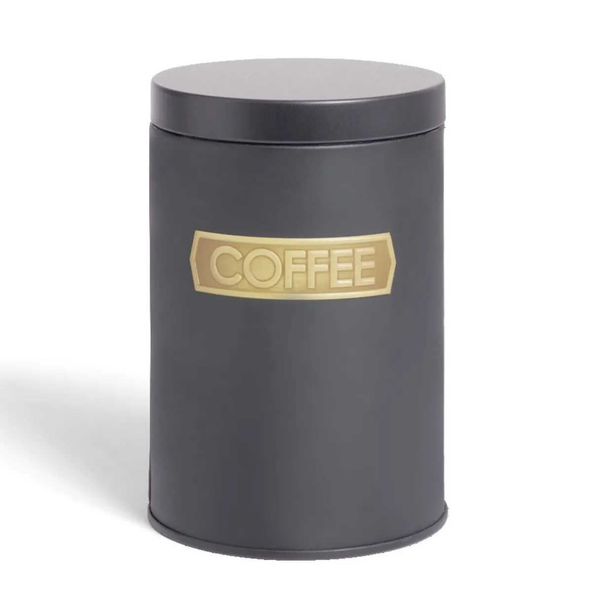 Lot de 3 boîtes alimentaires acier noir et doré Ø9xH12cm^Gifi Discount