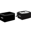 Rangement|Gifi Lot de 2 boîtes de rangement avec 2 housses sous-vide noir