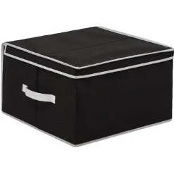 Rangement|Gifi Lot de 2 boîtes de rangement avec 2 housses sous-vide noir