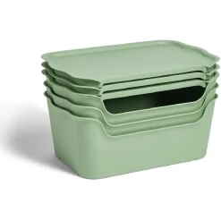 Rangement|Gifi Lot de 3 boîtes de rangement 15L avec couvercle plastique 39x25xH16cm