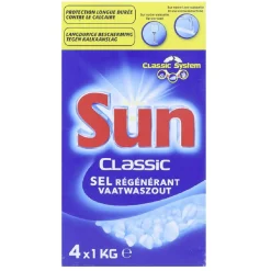 Entretien Du Linge|Gifi Lot de 4 boîtes de sel régénérant lave-vaisselle Sun Classic 1kg