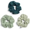 Online Gifi Lot de 3 chouchous scrunchies verts