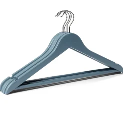 Rangement|Gifi Lot de 5 cintres en bois et métal 44,5x23cm - 4 coloris