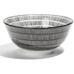 Lot de 4 coupelles 300ml porcelaine Ø15cm noir et blanc^Gifi Outlet