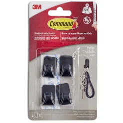 Gifi Lot de 4 crochets noir mat