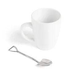 Lot de 4 cuillères forme pelle en métal argenté^Gifi