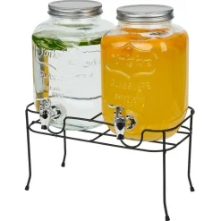 Lot de 2 distributeurs de boisson 4L avec support en métal^Gifi Best